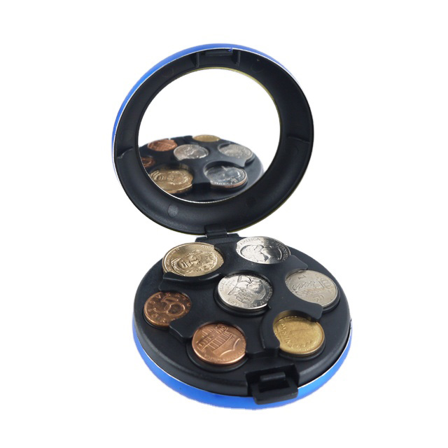 Mini oulike ronde raam Coin Purse Coin Storage Case