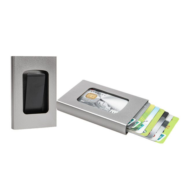 RFID Blacking Secure Pocket Wallet Aluminium Kontant- en Kaarthouer